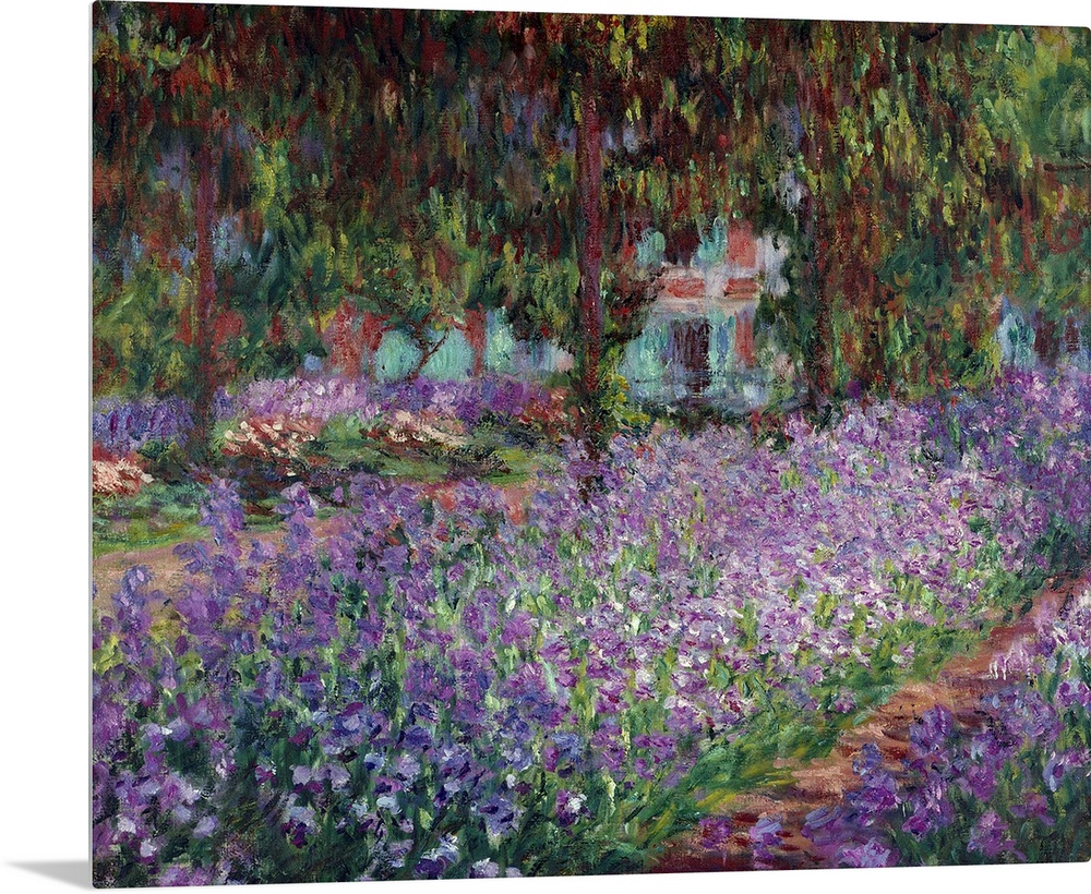 4293, Claude Monet, French School. The Artist's Garden at Giverny. 1900. Oil on canvas, 0.81 x 0.92 m. Paris, musee d'Orsa...