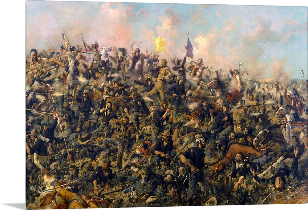 Edgar Samuel Paxson (American, 1852-1919), Custer's Last Stand, 1899. Originally oil on canvas, Buffalo Bill Historical Ce...