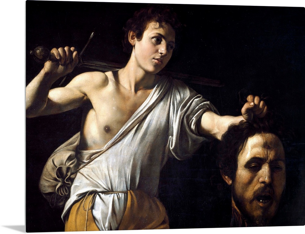 David with the Head of Goliath by Michelangelo Merisi da Caravaggio 90,5x116 cm Vienna, Kunsthistorisches Museum