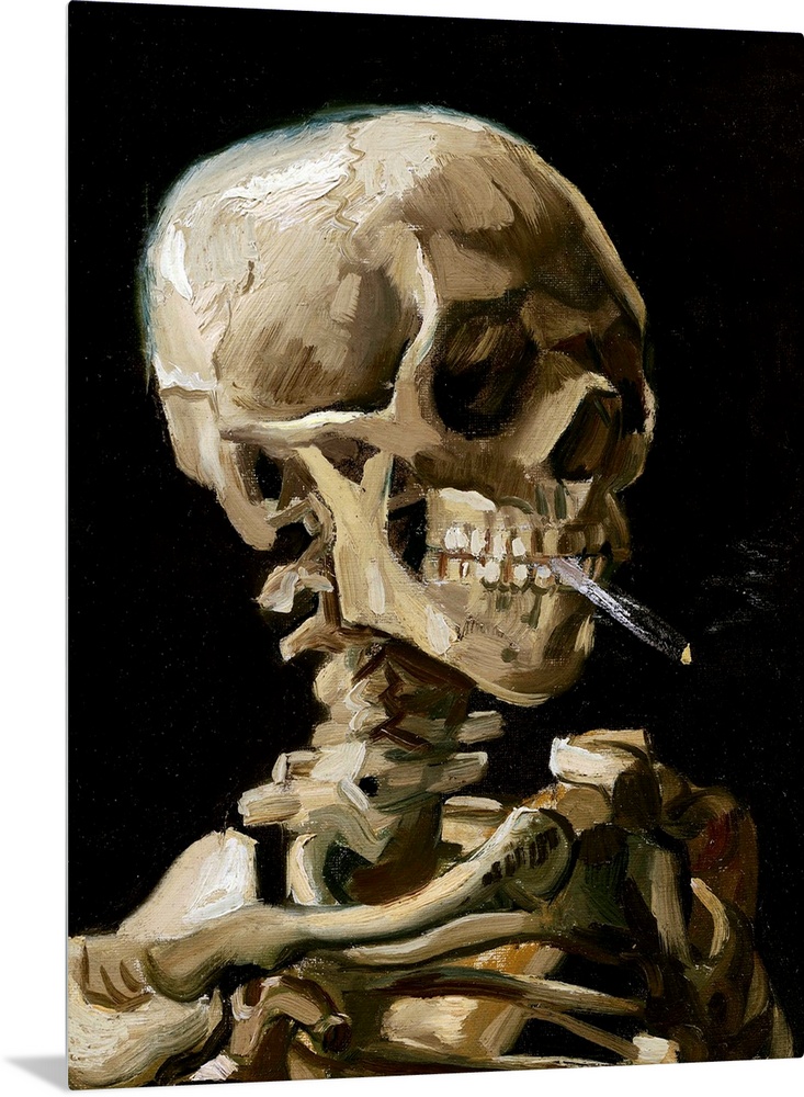 Vincent van Gogh (French, 1853-1890), Head of a Skeleton with a Burning Cigarette, January-February 1886, oil on canvas, V...