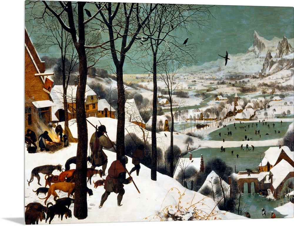 Pieter Brueghel the Elder (Netherlandish, 1526/30-1569), Hunters in the Snow (Winter), 1565, oil on panel, 117 x 162 cm (4...