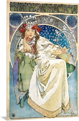 Poster for La princesse Hyacinthe of Oskar Nedbal by Alphonse Mucha