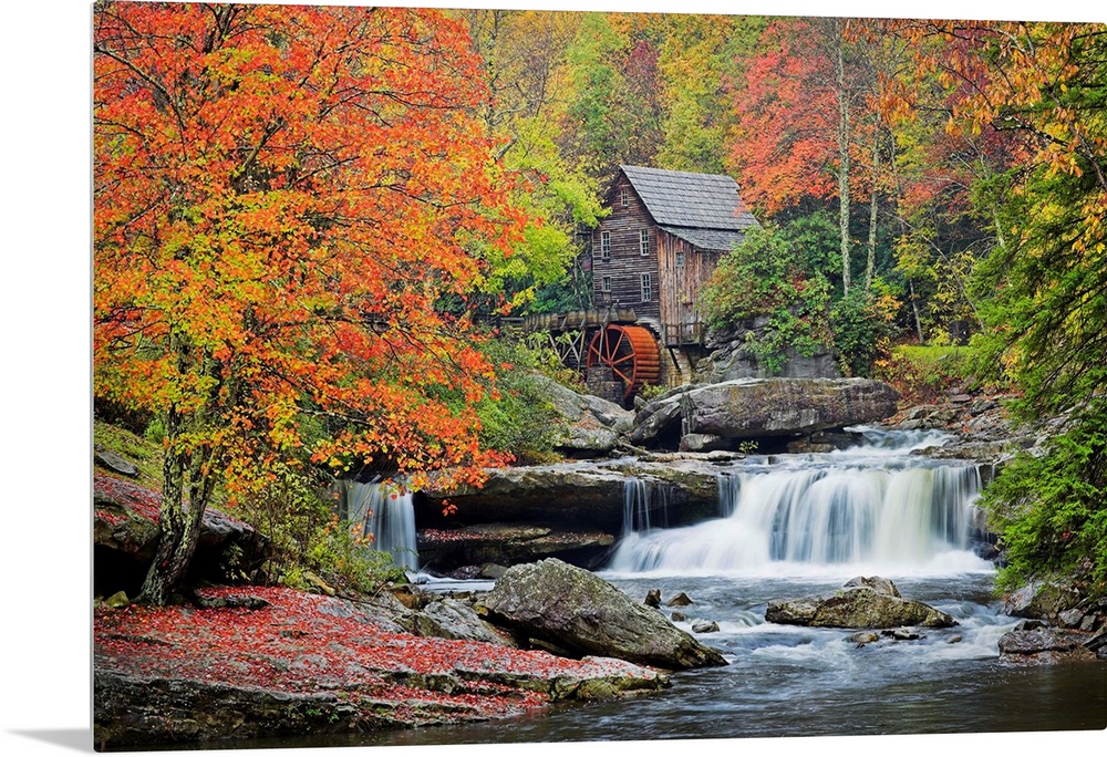 Rushing Creek And Old Gristmill