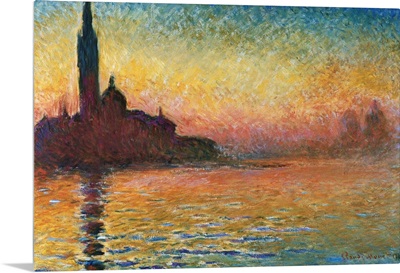 San Giorgio Maggiore At Twilight By Claude Monet