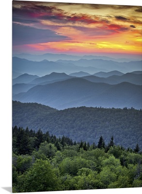 Sunset At Blue Ridge Parkway