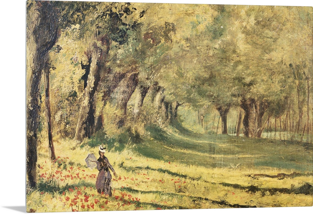 Woman In The Forest By Claude Monet