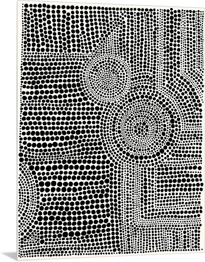 Contemporary abstract artwork of patterns created from dots.