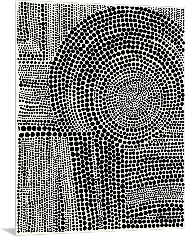 Contemporary abstract artwork of patterns created from dots.