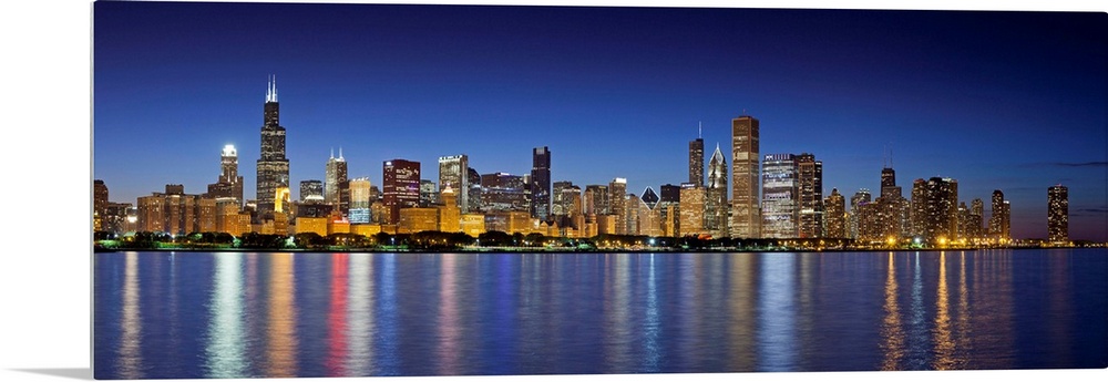 Chicago Skyline, Illinois, Usa