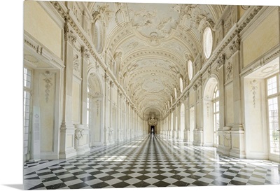 Italy, Piedmont. The Galleria Grande of the Venaria reale