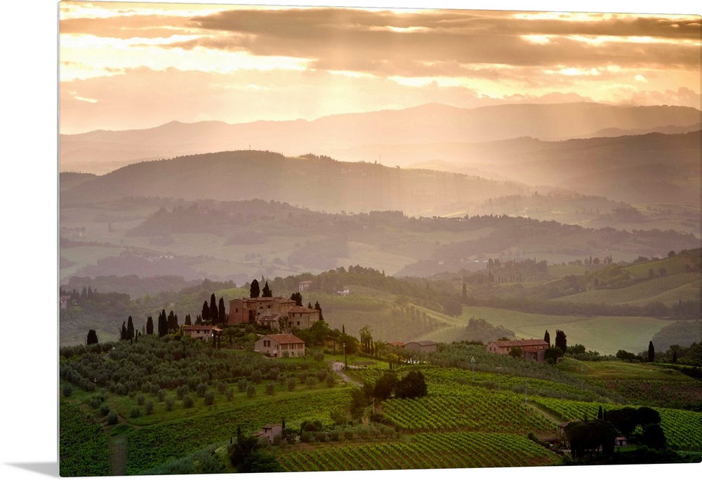 Landscape, San Gimignano, Tuscany, Italy