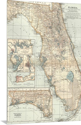 Central Florida - Vintage Map