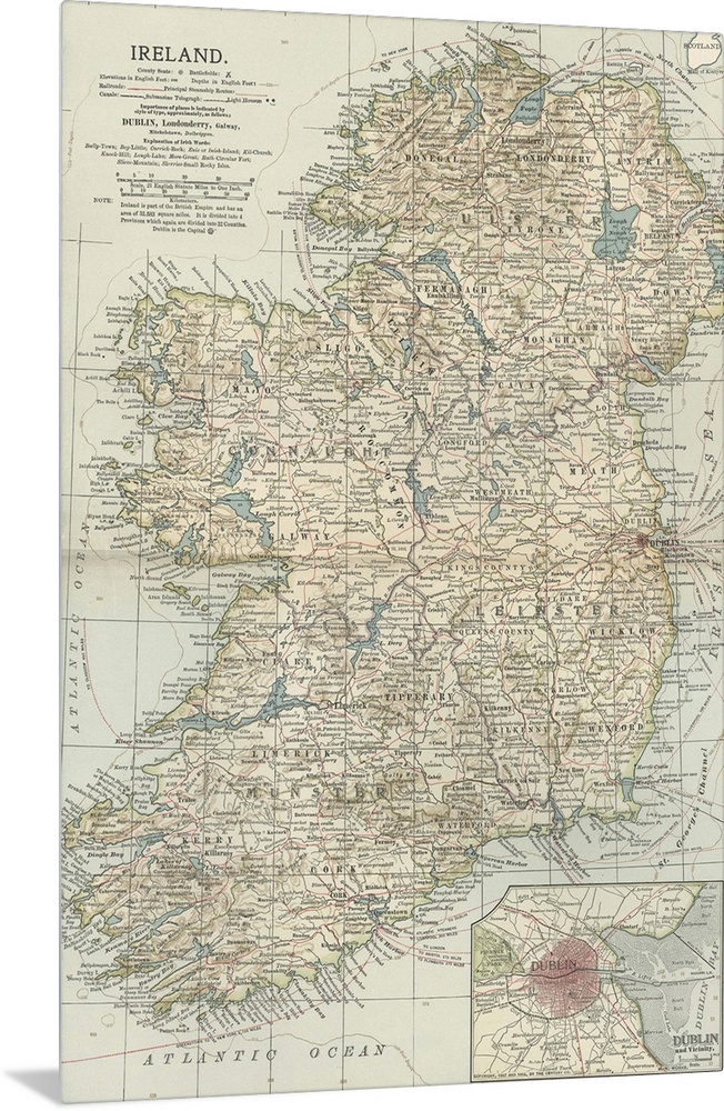 Ireland - Vintage Map