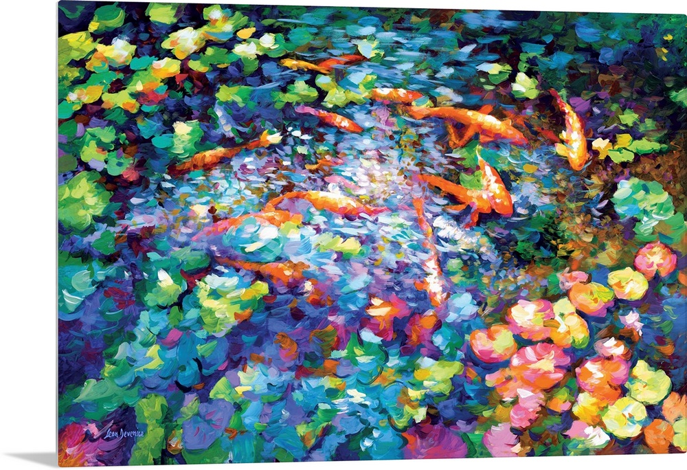 Koi Fish And Water Lilies II