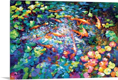 Koi Fish And Water Lilies II