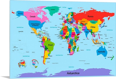 Children's Art map of the World