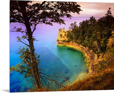 Castle Rock overlooking Lake Superior, Pictured Rocks National Lakeshore, Michigan