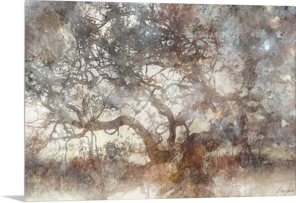 A graphic interpretation of an old, twisted tree in a misty, ethereal style. The neutral tones make it a perfect match for...