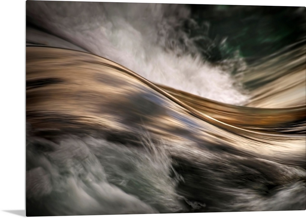 An abstract photograph of a detail from water rapids.