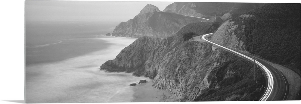 Dusk, Highway 1, Pacific Coast, California, USA