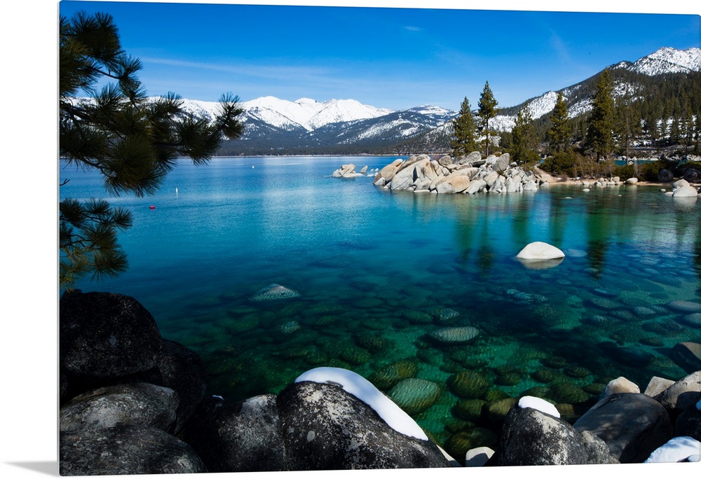 Rocks in a lake, Lake Tahoe, California, USA