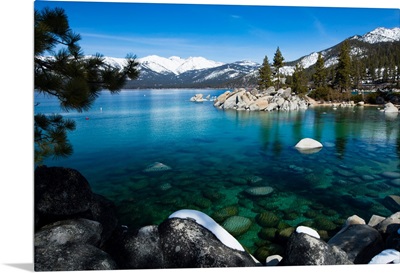 Rocks in a lake, Lake Tahoe, California