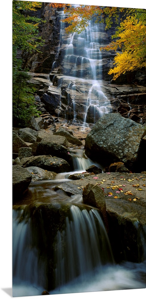 Big photograph of Arethusa Falls that is located in Crawford Notch State Park in New Hampshire.  This beautiful waterfall ...