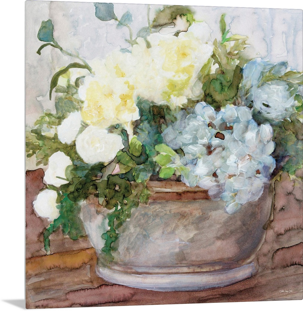 Country Basket Of Blooms II