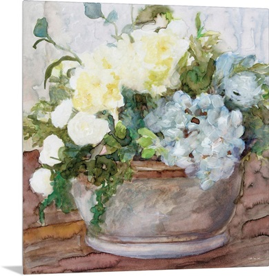 Country Basket Of Blooms II