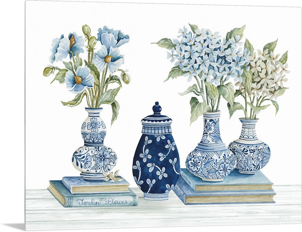 Delft Blue Floral I