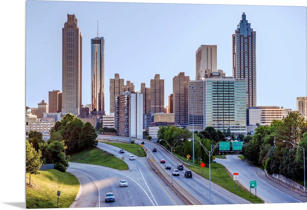 Atlanta city skyline from the east side in Georgia.