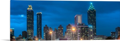 Atlanta, Georgia city skyline at night