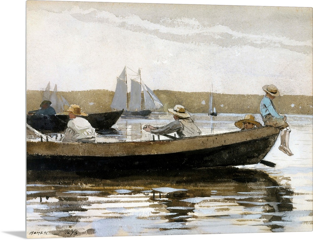 This charming sheet dates from the first phase of Homer's professional work in watercolor. Having visited a landmark exhib...