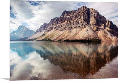 Crowfoot Mountain Reflected in Bow Lake, Banff National Park, Alberta, Canada