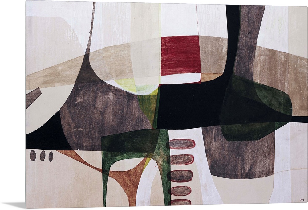 The artist's interpretation of the mythical creature done in various neutral shades with a mid century modern vibe.