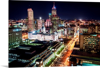 Indianapolis, Indiana, at Night