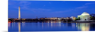 Monuments in Washington, DC at Night