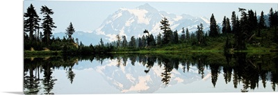 Mt. Shuksan, Picture Lake, Cascades, Washington, USA - Panoramic