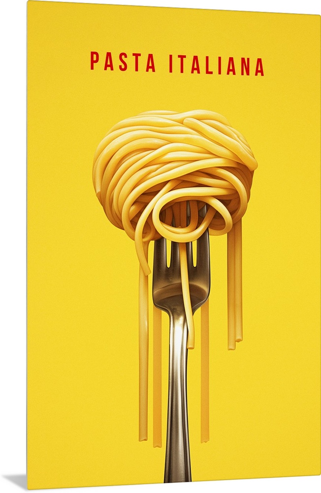 Pasta Italiana - Retro Food Advertising Poster