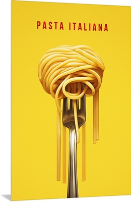Pasta Italiana - Retro Food Advertising Poster