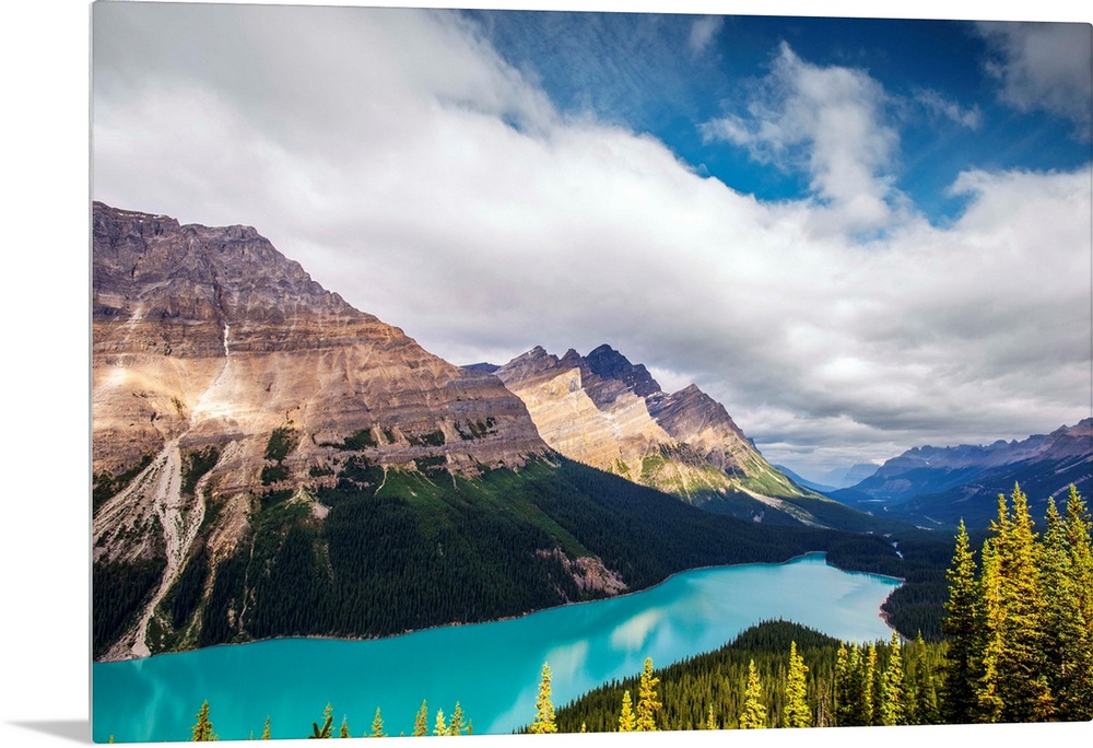Peyto Lake and Caldron Peak in Banff National Park, Alberta, Canada.