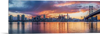 Philadelphia City Skyline at Sunset