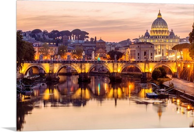 St. Peter's Basilica, River Tober, Vatican City, Italy, Europe