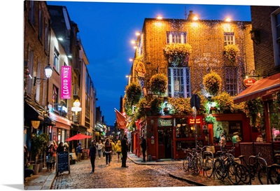 Temple Bar, Dublin, Ireland at Night