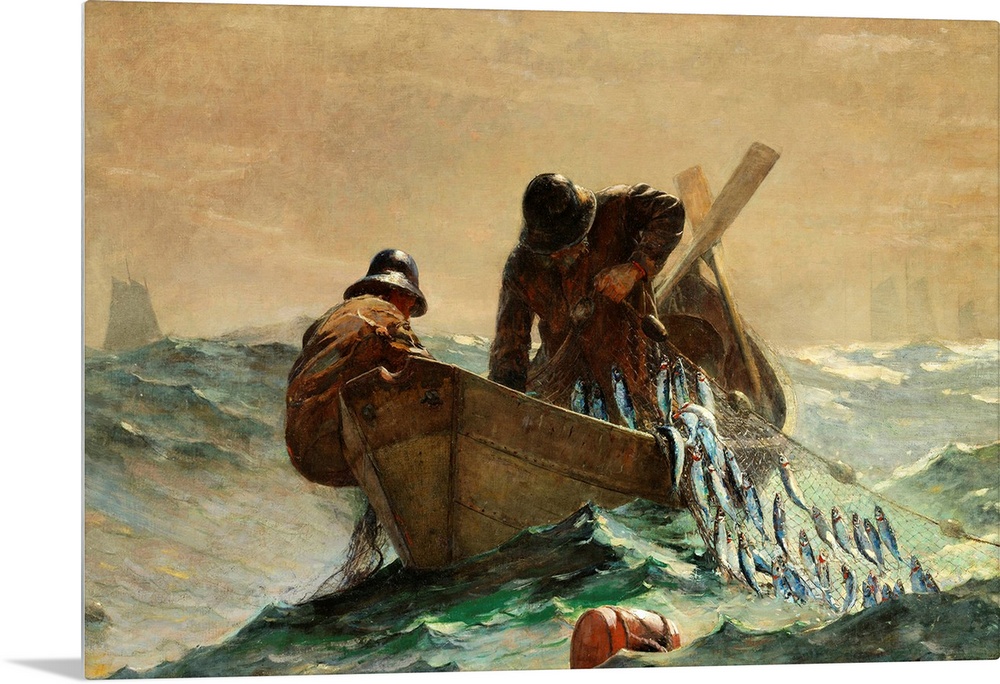 In 1883, Winslow Homer moved to the small coastal village of Prouts Neck, Maine, where he created a series of paintings of...