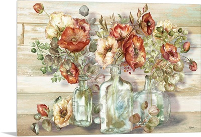 Spice Poppies And Eucalyptus In Bottles Landscape