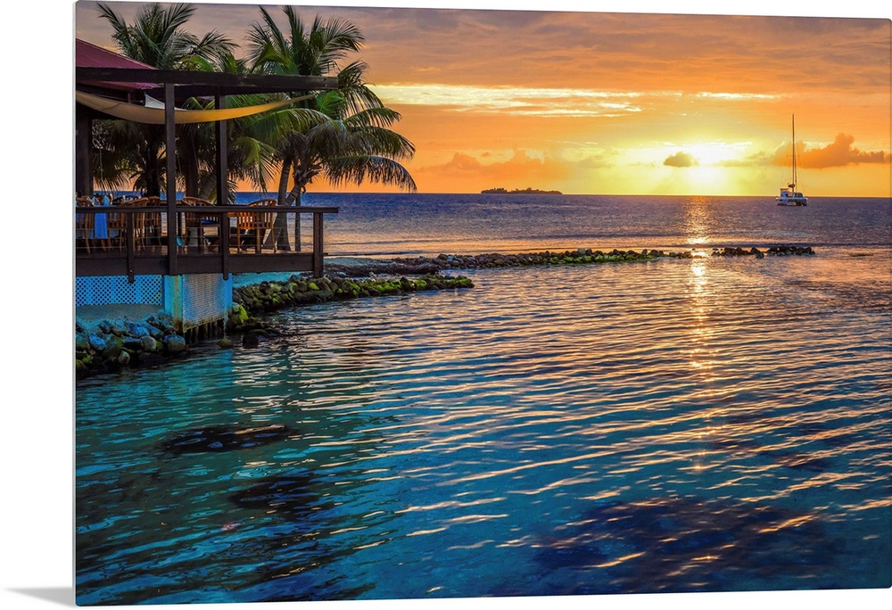 Deep colors at sunset in Belize