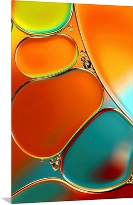 Oil and Water Abstract in Orange