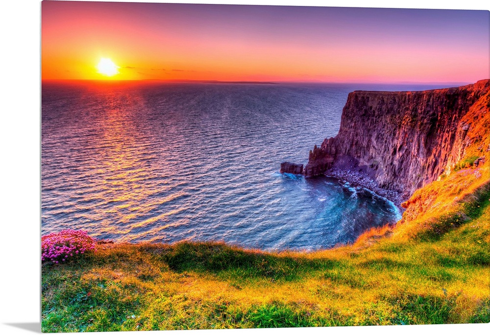 Cliffs of Moher at sunset, Co. Clare, Ireland.