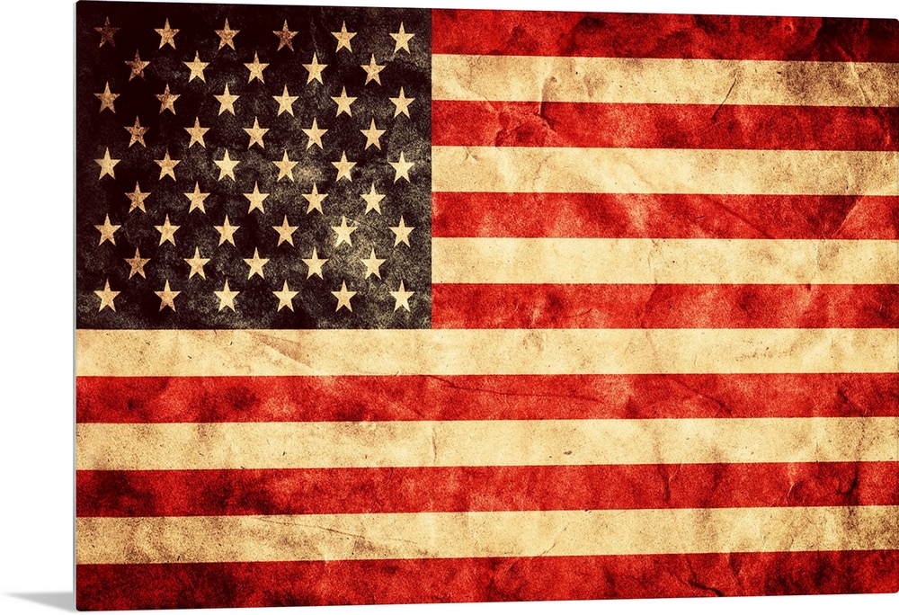 United States Of America Flag in a grunge style.